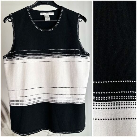 Geoffrey Beene Sport Knit Striped Top XL - Picture 2 of 2